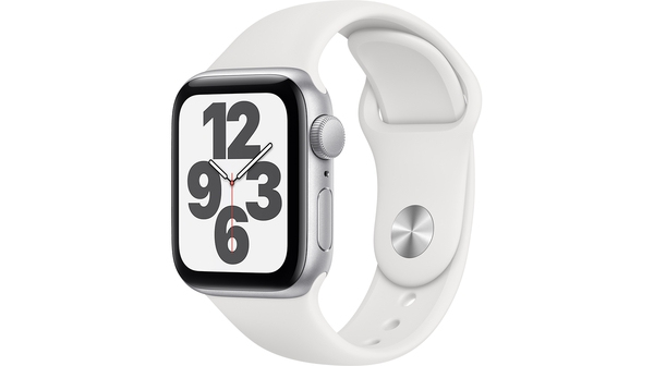 Apple Watch SE GPS 40mm Vỏ nhôm Dây cao su Trắng