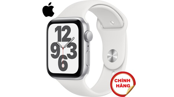 Apple Watch SE GPS 44mm Vỏ nhôm Dây cao su Trắng