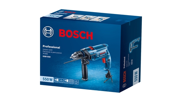 Máy Khoan Động Lực Bosch GSB 550 Set hộp sản phẩm
