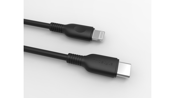 Cáp sạc USB-C to Lightning 1.2m Innostyle Jazzy J_ICL120 Đen Bên ngoài cáp được trang bị bằng nhựa PVC cao cấp