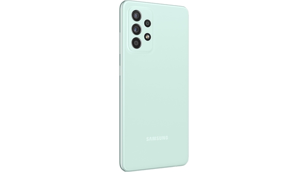 Điện thoại Samsung Galaxy A52s 5G 8GB/128GB Xanh mặt lưng nghiêng trái