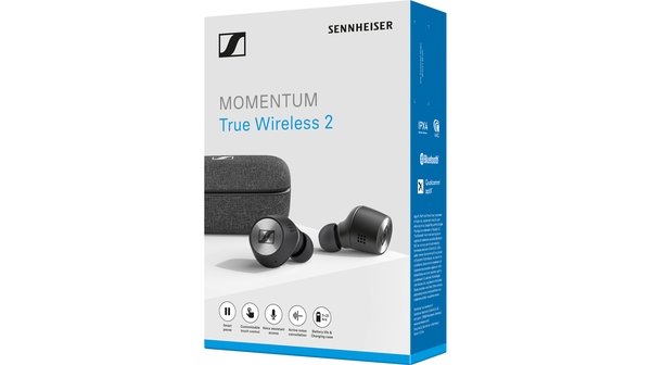 Tai nghe Sennheiser Momentum True Wireless 2 Đen hộp sản phẩm