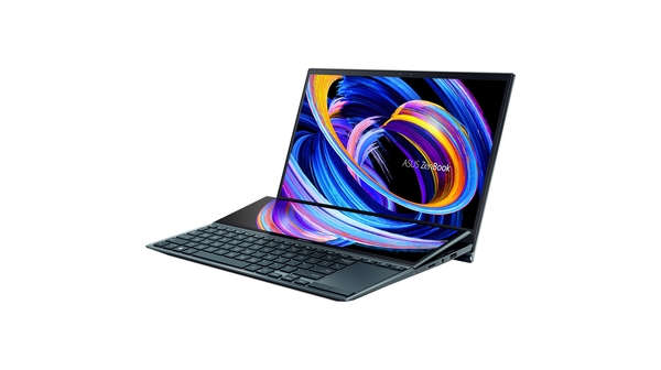 Laptop Asus ZenBook Duo UX482EA-KA274T i5-1135G7 mặt nghiêng phải