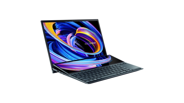 Laptop Asus ZenBook Duo UX482EA-KA274T i5-1135G7 mặt nghiêng trái