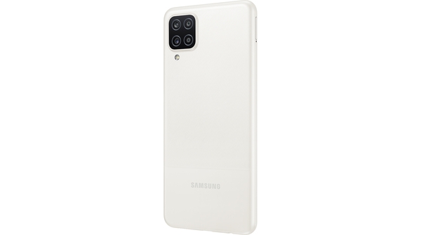 Điện thoại Samsung Galaxy A12 4GB/128GB Trắng mặt lưng nghiêng trái