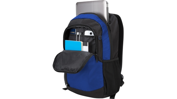 Balo laptop Targus 15.6 inch City Backpack Xanh mặt nghiêng mở khóa
