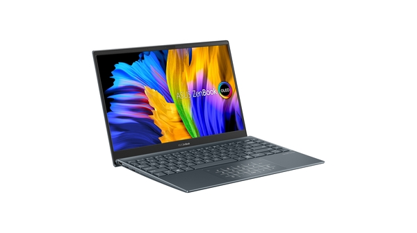 Laptop Asus ZenBook UX325EA-KG599W i7-1165G7 mặt nghiêng trái