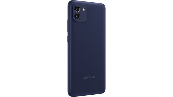 Điện thoại Samsung Galaxy A03 32GB Xanh mặt lưng nghiêng phải
