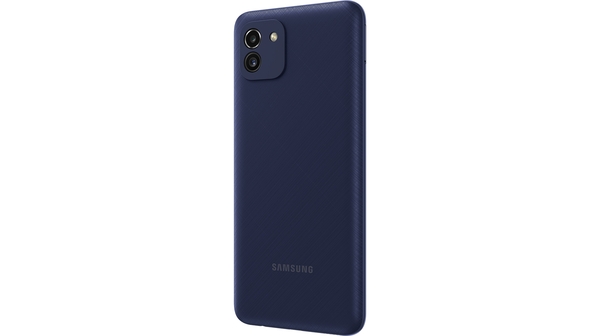 Điện thoại Samsung Galaxy A03 32GB Xanh mặt lưng nghiêng trái
