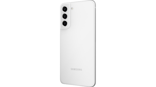 Điện thoại Samsung S21 FE 5G 6GB/128GB Trắng mặt lưng nghiêng trái