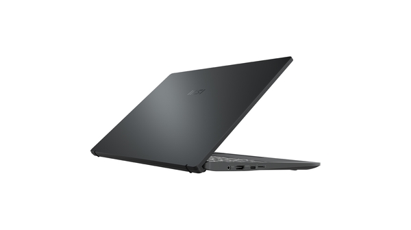 Laptop MSI Modern 14 B11MOU-848VN i7-1195G7 mặt lưng nghiêng trái