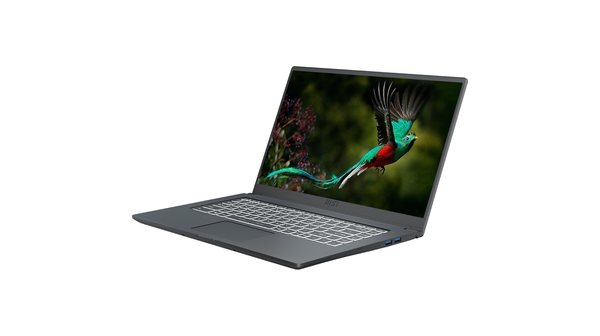 Laptop MSI Modern 15 A5M R55500U/8GB/512GB/Win11 (238VN) mặt nghiêng trái