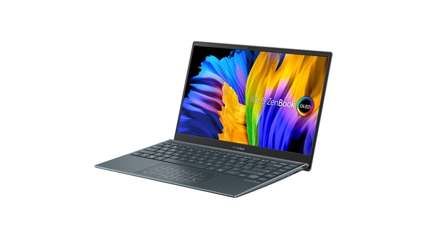 Laptop Asus ZenBook UX325EA i5-1135G7 (KG656W) mặt nghiêng trái