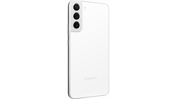 Điện thoại Samsung S22 Plus 8GB/256GB Trắng mặt lưng nghiêng trái