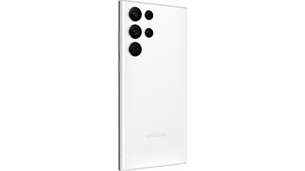 Điện thoại Samsung S22 Ultra 8GB/128GB Trắng mặt lưng nghiêng trái