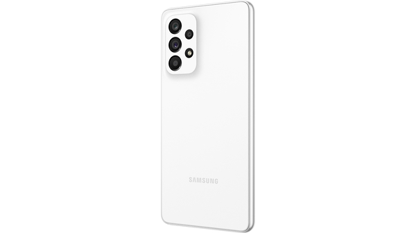 Điện thoại Samsung A53 5G 128GB Trắng mặt lưng nghiêng phải