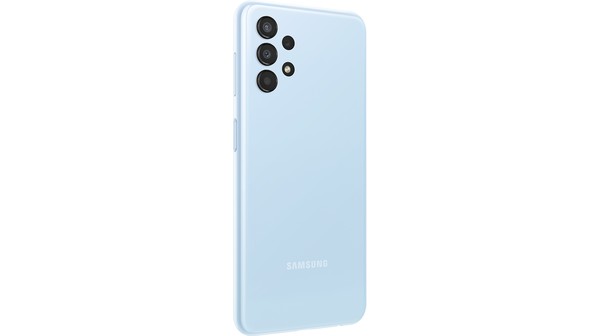 Điện thoại Samsung Galaxy A13 6GB/128GB Xanh mặt lưng nghiêng trái