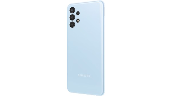 Điện thoại Samsung Galaxy A13 6GB/128GB Xanh mặt lưng nghiêng phải