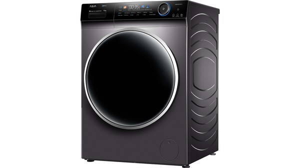Máy giặt Aqua Inverter 10 kg AQD-DD1001G.PS mặt nghiêng phải
