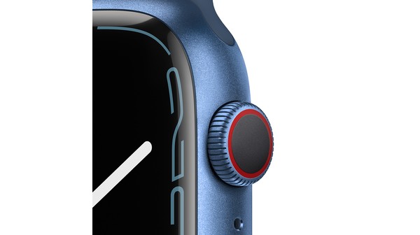 Apple Watch S7 LTE 45mm viền nhôm dây cao su Xanh dương chi tiết