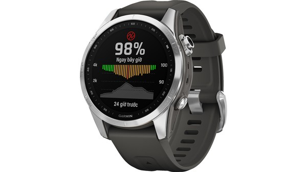 Đồng hồ Garmin Fenix 7S 42mm Bạc Dây Xám Graphite