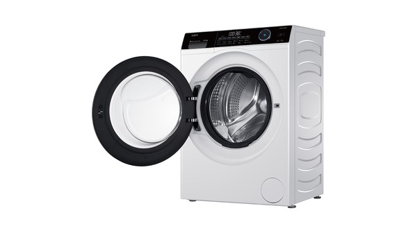 Máy giặt Aqua Inverter 10 kg AQD-A1000G.W mặt nghiêng cửa mở