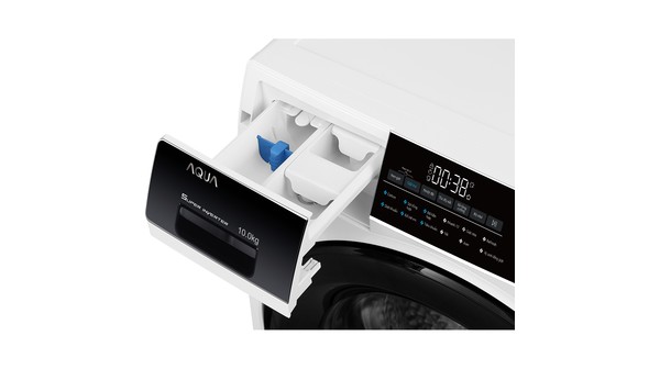 Máy giặt Aqua Inverter 10 kg AQD-A1000G.W hộp đựng bột giặt
