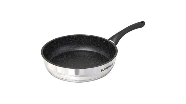 Chảo cạn inox 5 đáy chống dính Sunhouse 26cm IN26M4