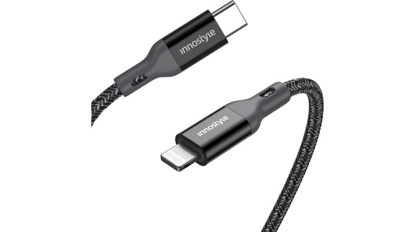 Cáp sạc Innostyle PowerFlex USB-C To Lightning 1.5m ICL150AL Đen