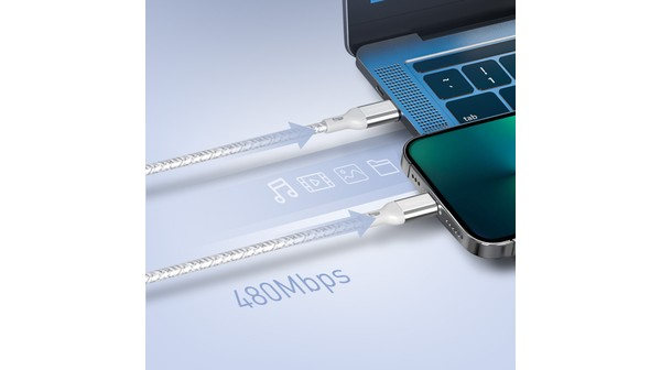Cáp sạc Innostyle PowerFlex USB-C To Lightning 1.5m ICL150AL Bạc