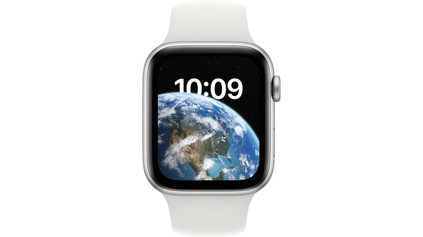 Apple Watch SE LTE 44mm viền nhôm Bạc dây silicone Trắng MNQ23VN/A
