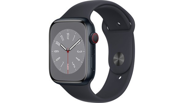 Apple Watch S8 LTE 45mm viền nhôm dây silicone Midnight MNK43VN/A