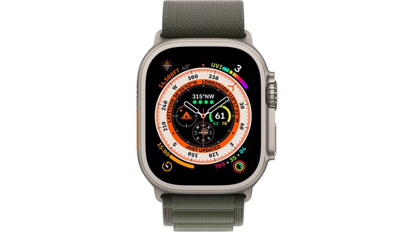 Apple Watch Ultra LTE 49mm viền Titanium dây Green Alpine Loop size M MQFN3VN/A