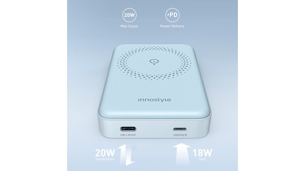 Sạc dự phòng Innostyle PowerMag Stand 10000mAh IS20PD Xanh