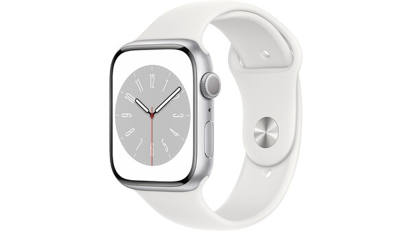 Apple Watch S8 GPS 45mm viền nhôm dây silicone Trắng MP6N3VN/A