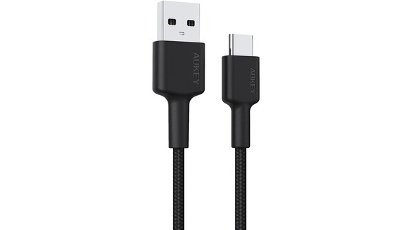 Cáp sạc Aukey USB-A to USB-C 0.9m CB-CD30 Đen
