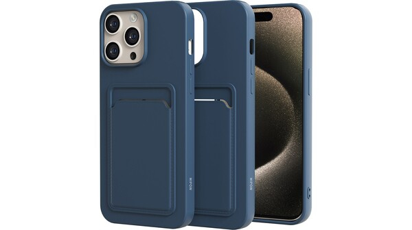 Ốp lưng iPhone 15 Pro Max Mipow Card Bag TPU Leather Xanh