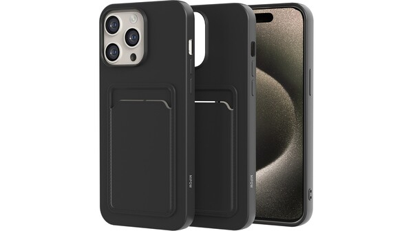 Ốp lưng iPhone 15 Pro Max Mipow Card Bag TPU Leather Đen
