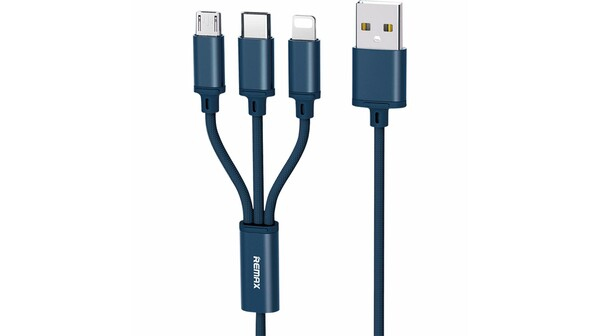 Cáp sạc 3 trong 1 Remax RC-131TH Xanh