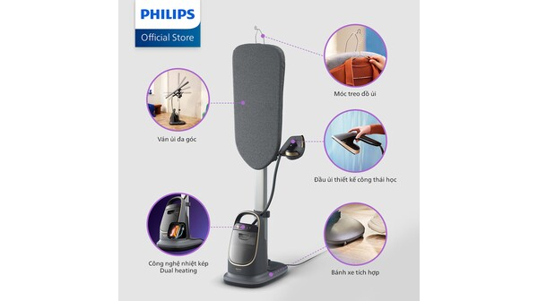 Bàn ủi hơi nước đứng Philips AIS8540/80