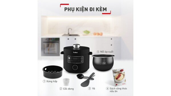 Nồi áp suất điện Tefal 5 lít CY754830