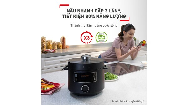 Nồi áp suất điện Tefal 5 lít CY754830