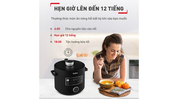 Nồi áp suất điện Tefal 5 lít CY754830