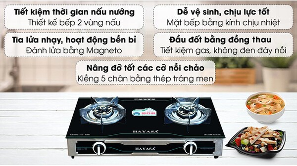 Bếp gas đôi Hayasa HA-9200