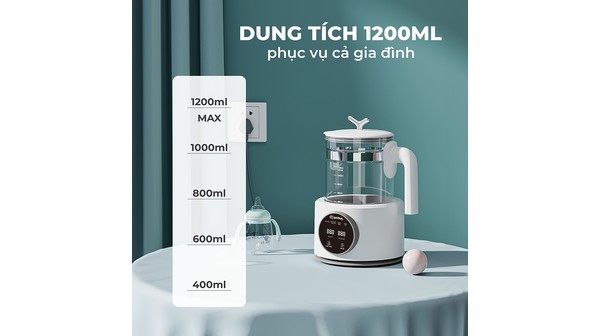 Bình đun nước pha sữa Goldsun GCMK01WH