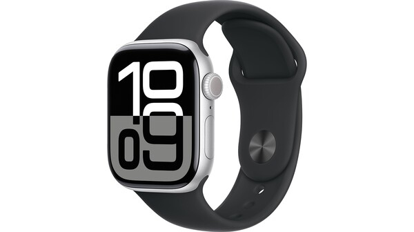 Apple Watch Series 10 GPS Cellular 42mm Silver Aluminium Denim Sport Band M/L