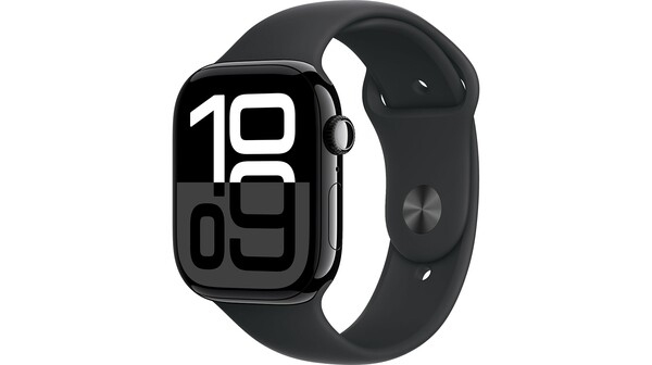 Apple Watch Series 10 GPS Cellular 46mm Jet Black Aluminium Black Sport Band M/L