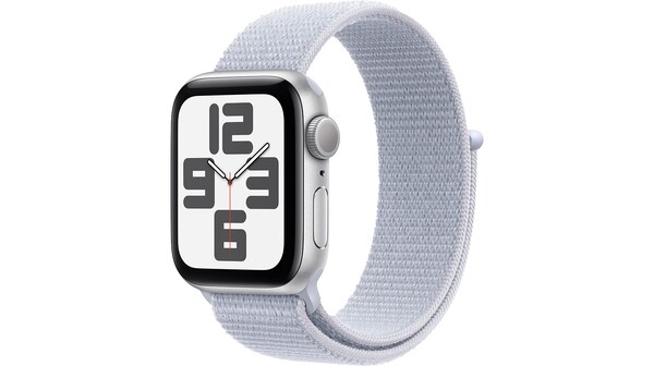 Apple Watch SE GPS 40mm Silver Aluminium Case with Blue Cloud Sport Loop
