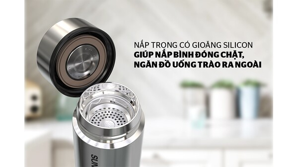 Bình giữ nhiệt inox 304 Sunhouse 450 ml KS-TU450I