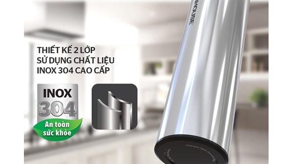 Bình giữ nhiệt inox 304 Sunhouse 450 ml KS-TU450I